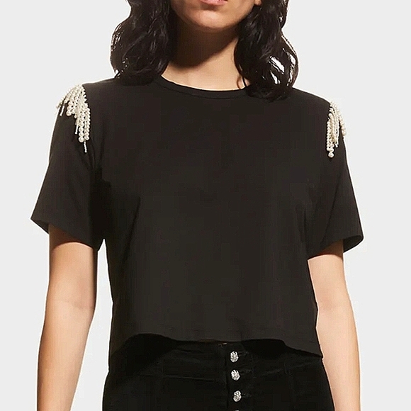 Veronica Beard Tops - Veronica Beard Rumia rhinestone Tee Size Small
